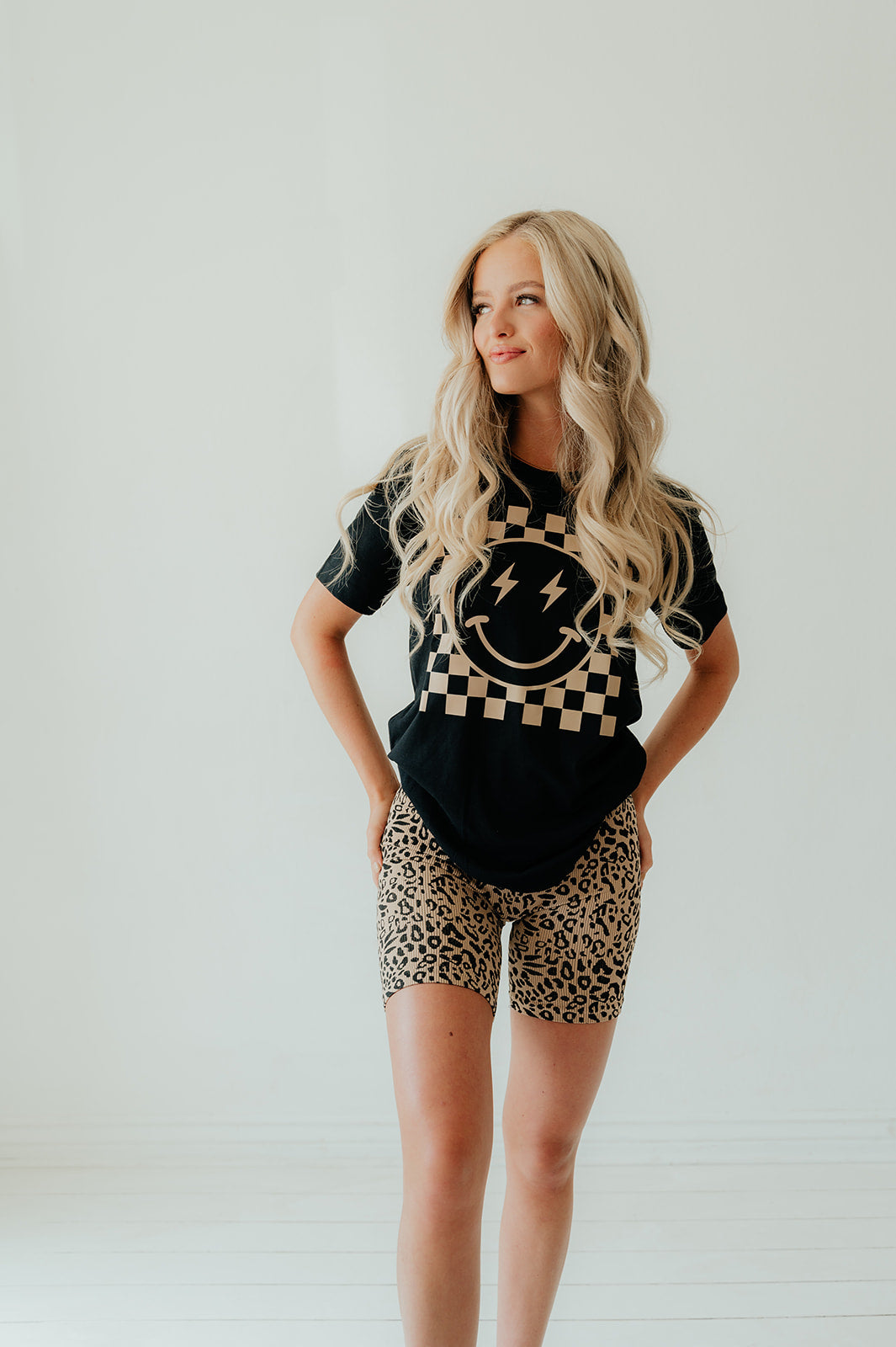 Leopard Print Biker Shorts