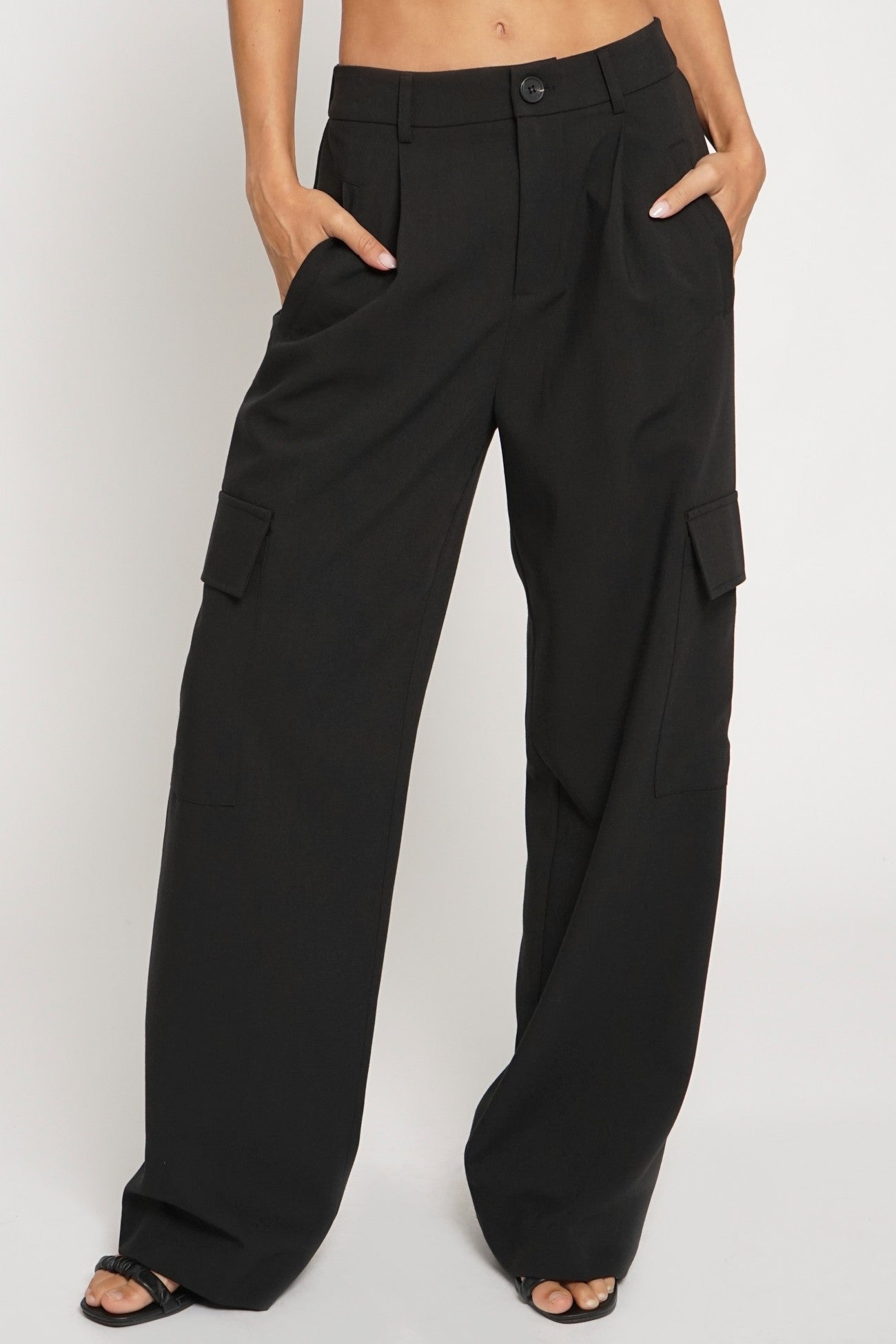 Heather Woven Cargo Trousers