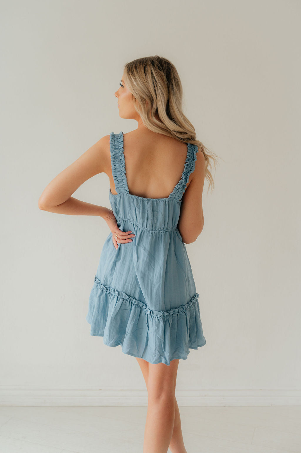 Lyla Ruffle V-Neck Mini Dress