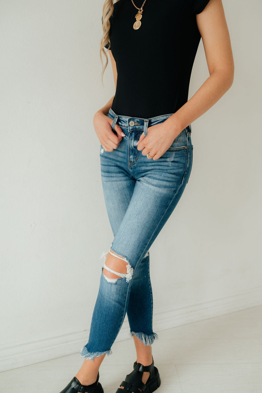 Kancan High Rise Ankle Skinny Jeans