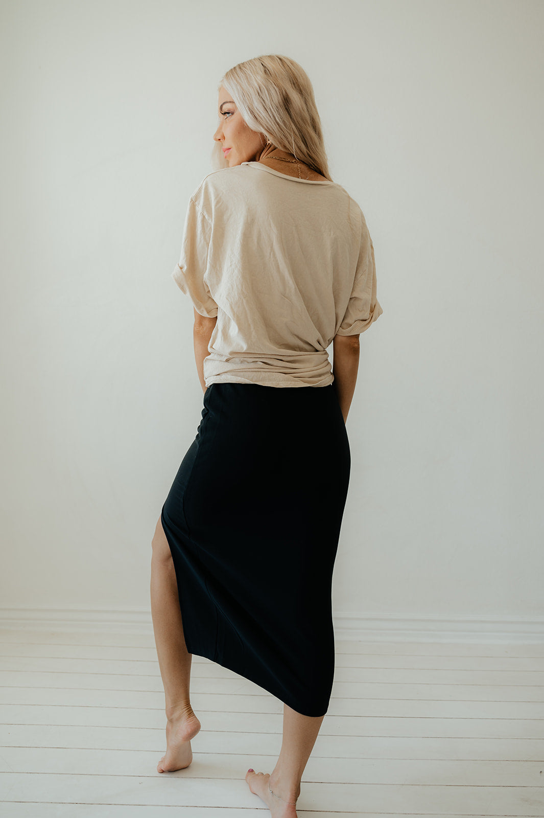 Ada Pencil Skirt with Front Slit