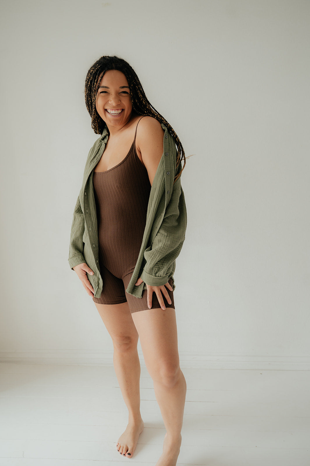 Ribbed Bodycon Romper